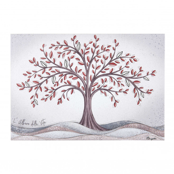 Quadretto moderno con albero della vita 50x35