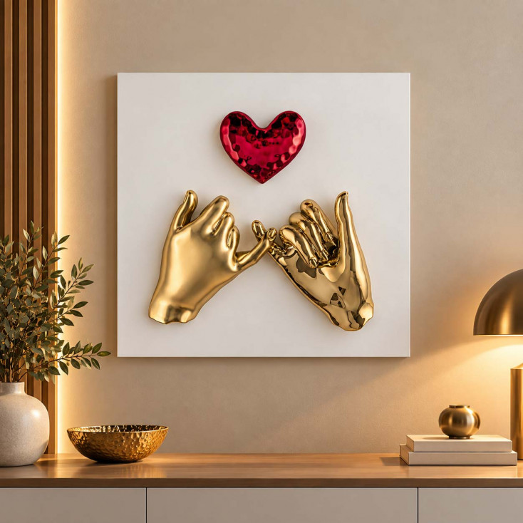 Quadro con pannello in legno e raffigurazione in marmorino