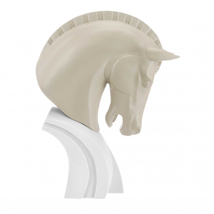 Scultura da tavolo Cavallo grande in marmorino dal design moderno ed elegante