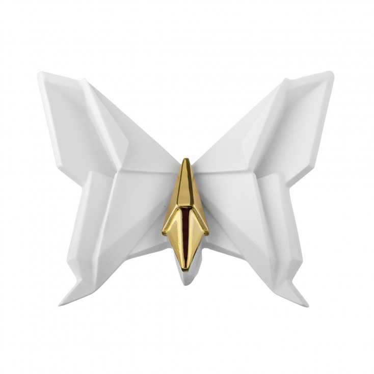 Scultura piccola in marmorino dal design moderno con Farfalla