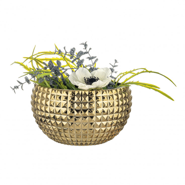 Vaso in marmorino a mezzaluna grande dal design elegante