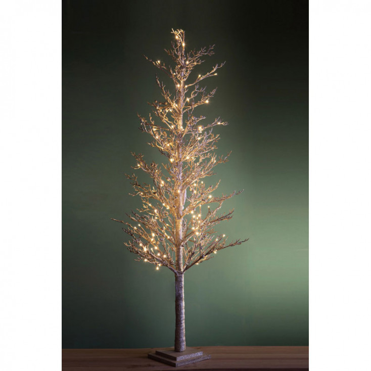 Albero di natale Larice con glitter e 78 led