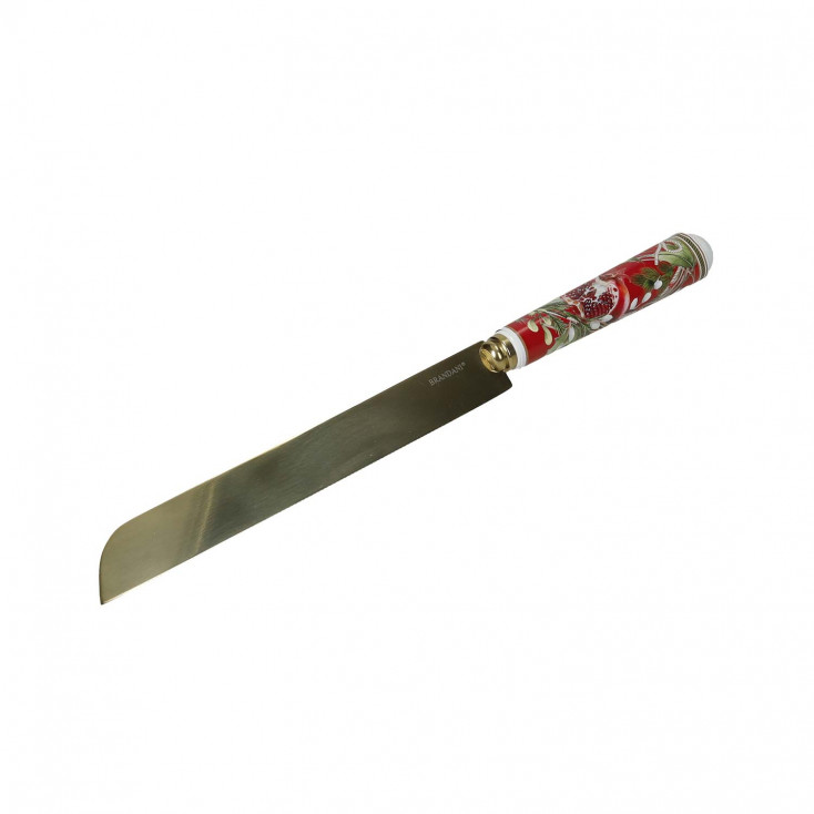 Coltello per torta con decori natalizi
