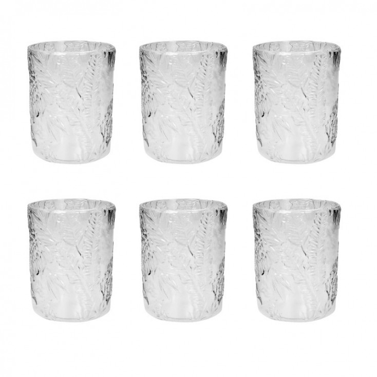 Set 6 pezzi bicchieri per acqua in vetro