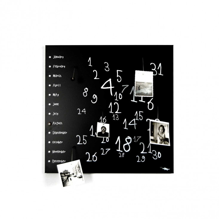 Lavagna magnetica con calendario e componenti magnetici calamitati "KROK 1"