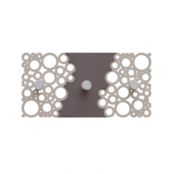 Appendiabiti da parete con pannello in legno e 3 pomelli dal design moderno