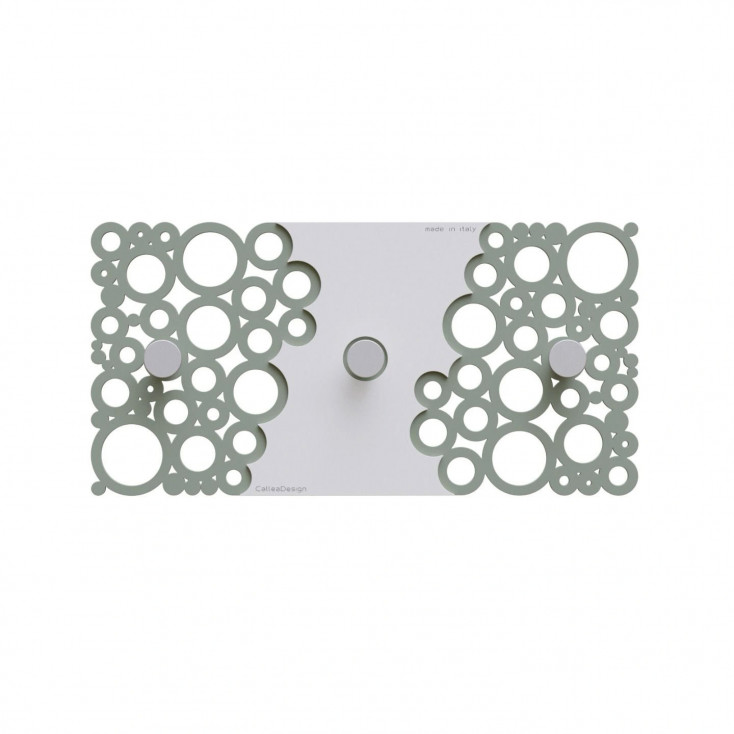 Appendiabiti da parete con pannello in legno e 3 pomelli dal design moderno