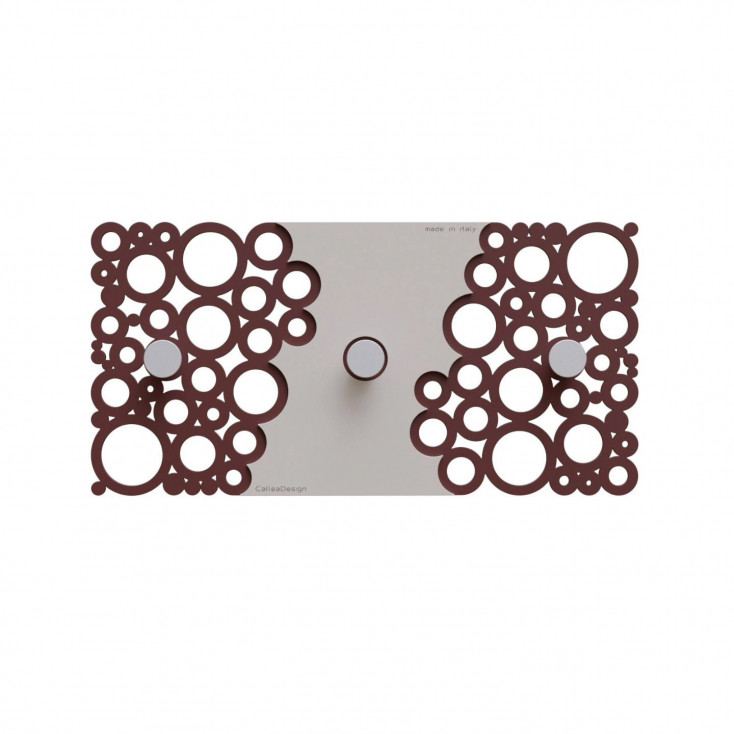 Appendiabiti da parete con pannello in legno e 3 pomelli dal design moderno