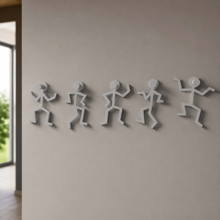 Appendiabiti da parete moderno per camerette design moderno con omini