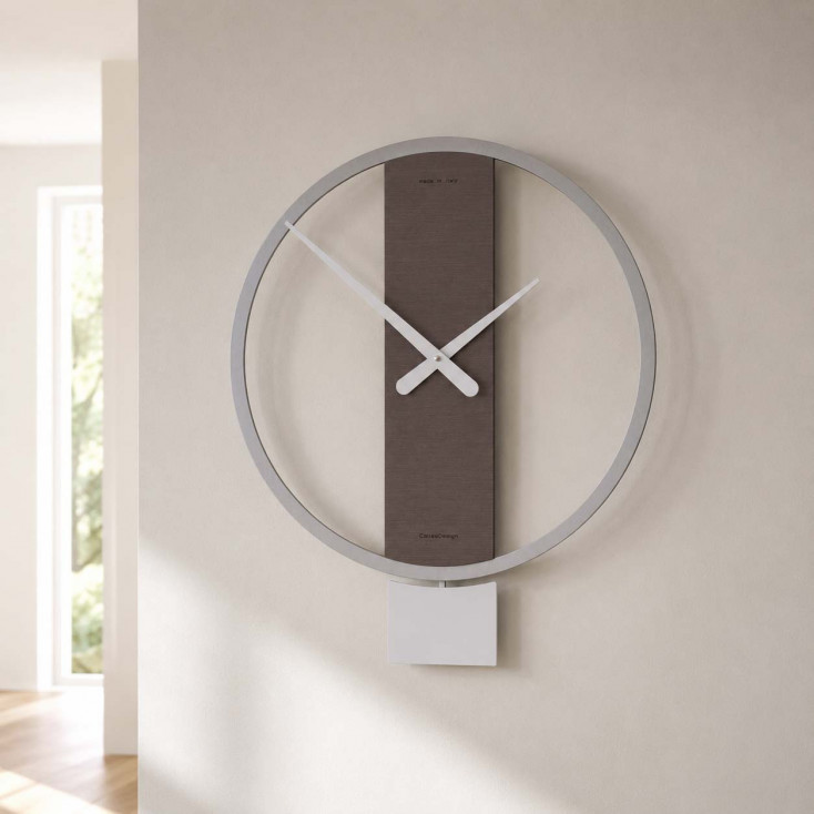 Orologio a pendolo in legno dal design moderno per cucina o soggiorno