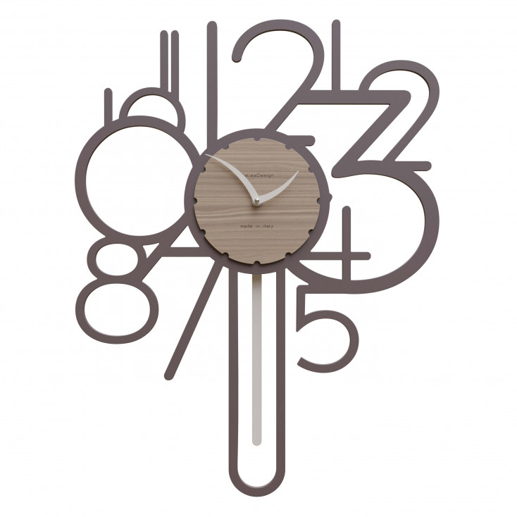 Orologio da parete a pendolo in legno dal design moderno ed elegante