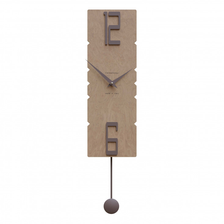 Orologio da parete a pendolo in legno dal design moderno ed elegante