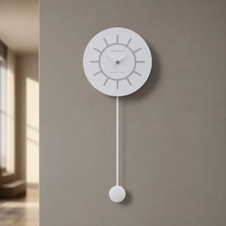 Orologio da parete a pendolo in legno dal design moderno