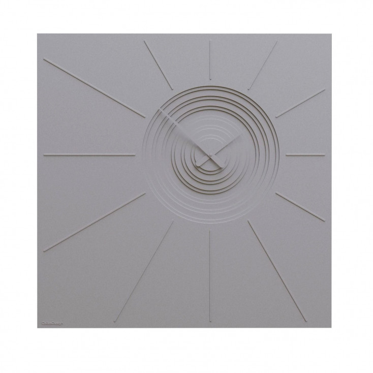Orologio da parete quadrato di design moderno in legno effetto tridimensionale