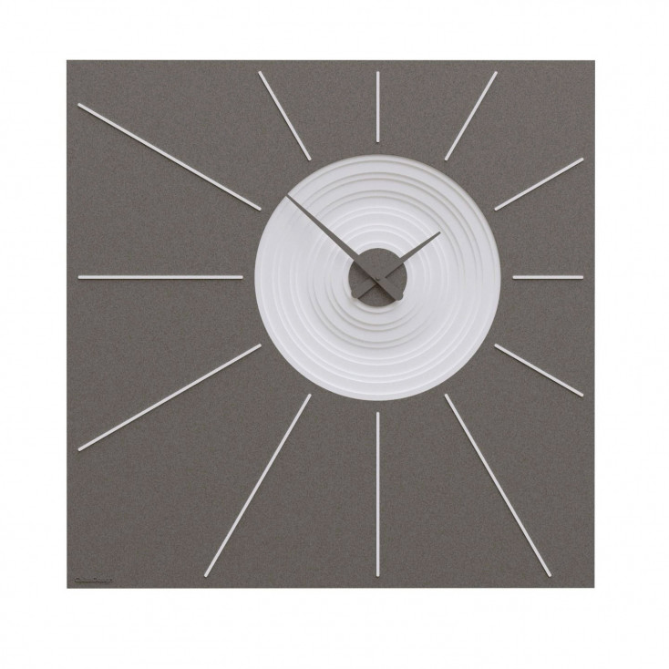 Orologio da parete quadrato di design moderno in legno effetto tridimensionale
