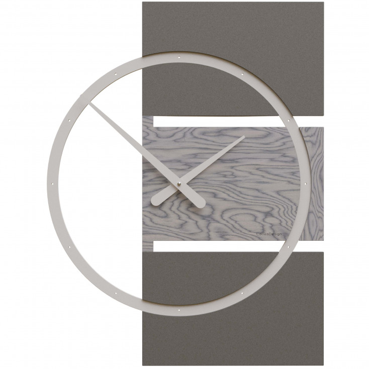 Orologio da parete grande in legno dal design moderno ed elegante