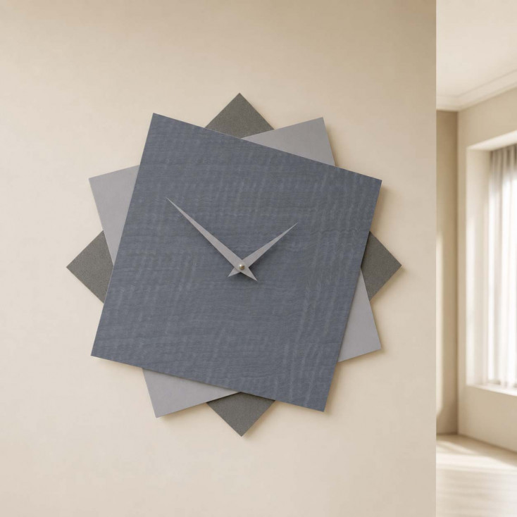 Orologio da parete grande in legno per cucina o per soggiorno dal design moderno