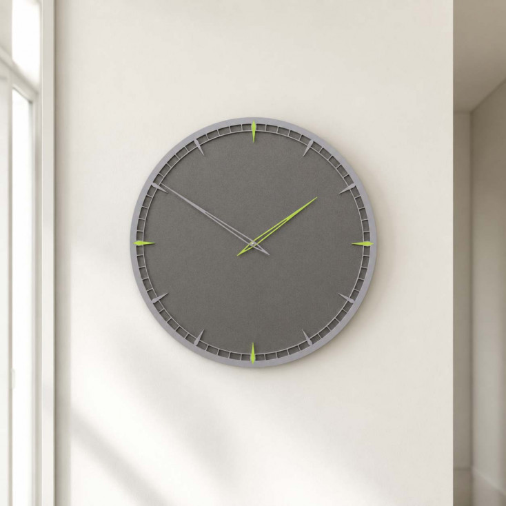 Orologio da parete grande rotondo in legno dal design moderno ed elegante