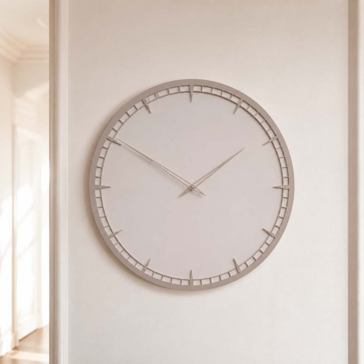 Orologio da parete grande rotondo in legno dal design moderno ed elegante