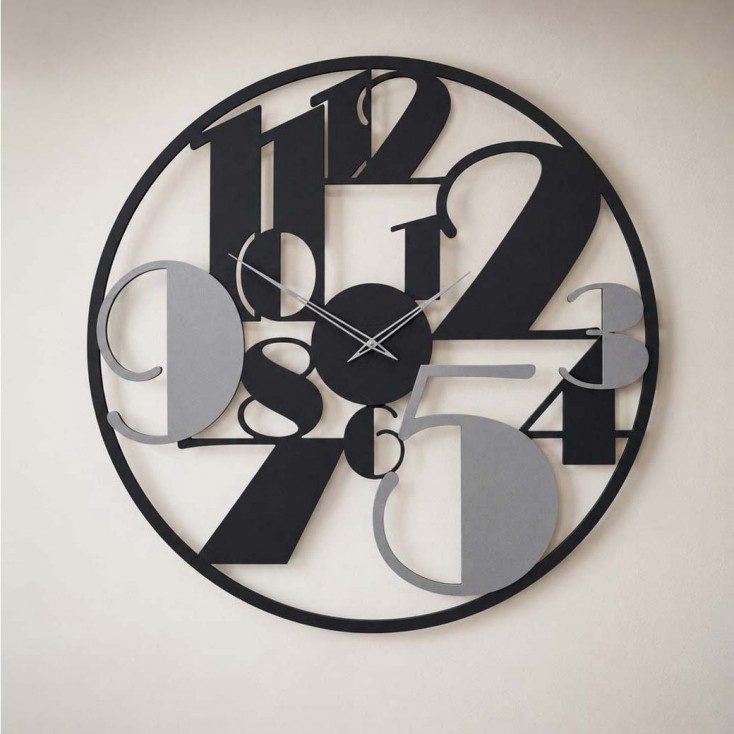 Orologio da parete in legno dal design moderno lancette in alluminio