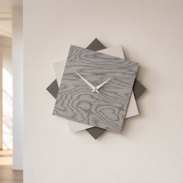Orologio da parete in legno per cucina o per soggiorno dal design moderno