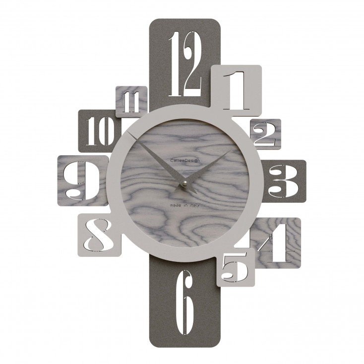 Orologio da parete in legno per cucina o soggiorno di design moderno