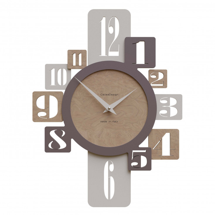 Orologio da parete in legno per cucina o soggiorno di design moderno