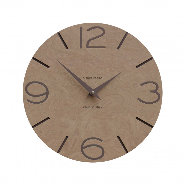 Orologio da parete in legno rotondo dal design moderno