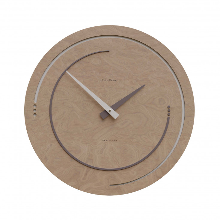 Orologio da parete in legno per soggiorno o cucina di design moderno