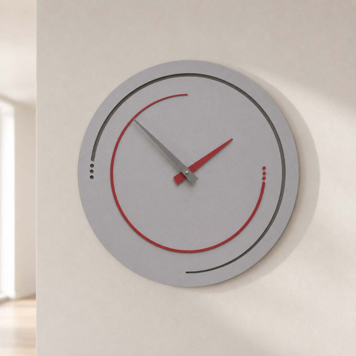 Orologio da parete in legno per soggiorno o cucina di design moderno