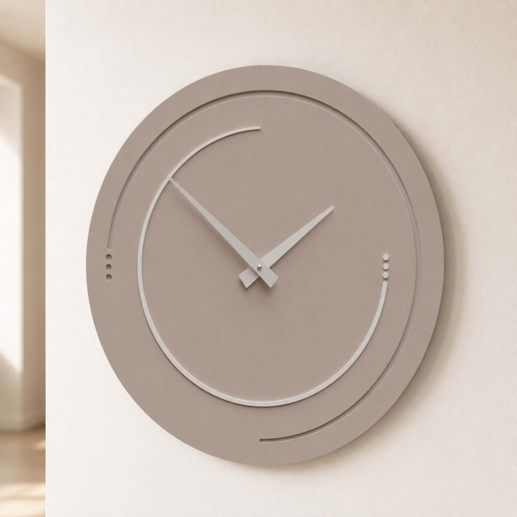 Orologio da parete in legno per soggiorno o cucina di design moderno