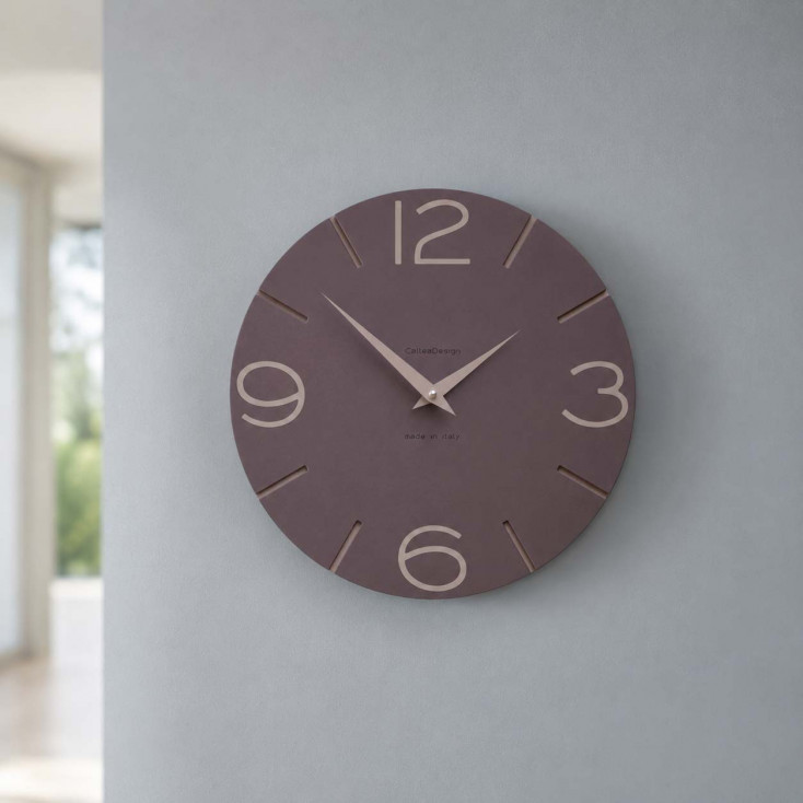 Orologio da parete in legno rotondo dal design moderno