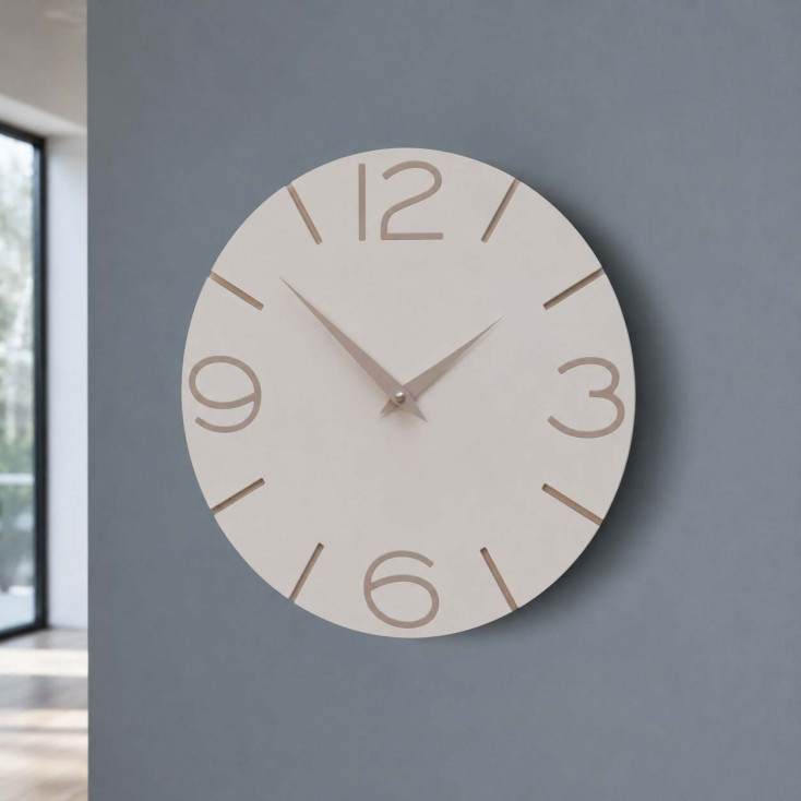 Orologio da parete in legno rotondo dal design moderno