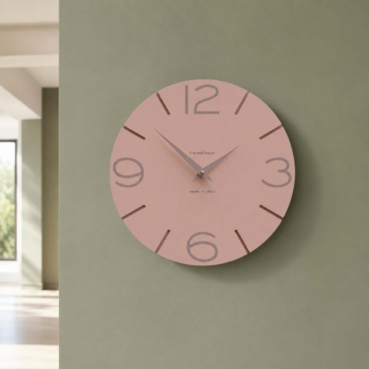 Orologio da parete in legno rotondo dal design moderno