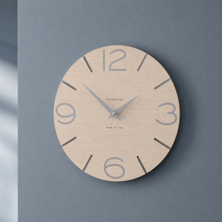 Orologio da parete in legno rotondo dal design moderno