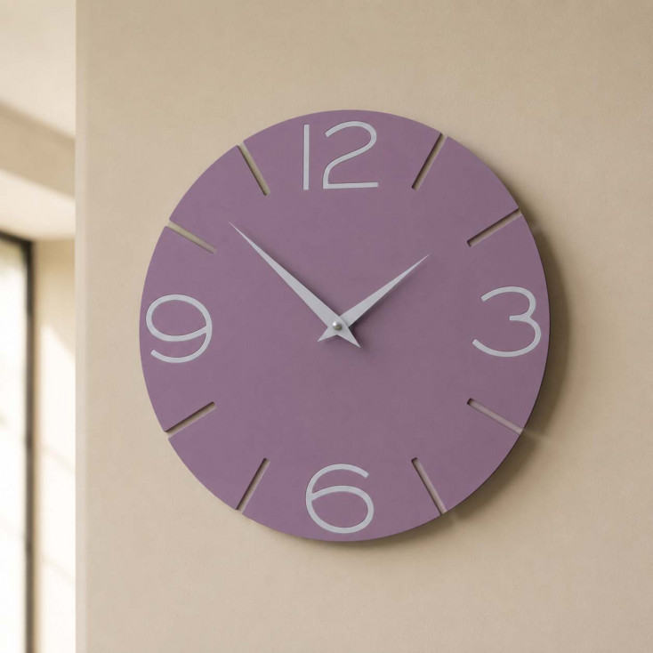 Orologio da parete in legno rotondo dal design moderno