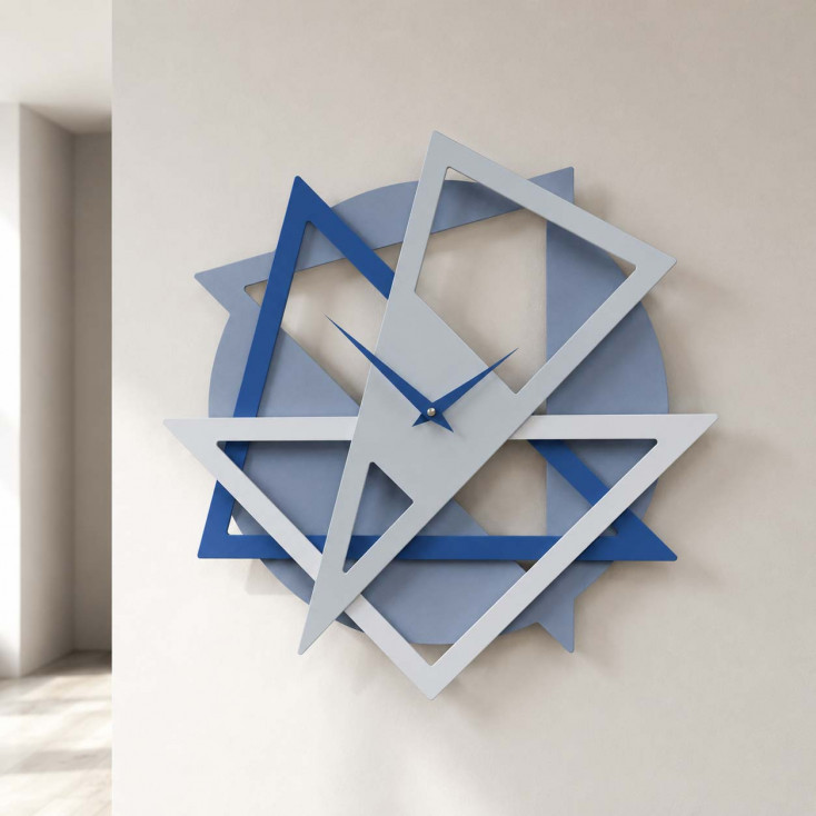Orologio da parete moderno con forme geometriche da salotto