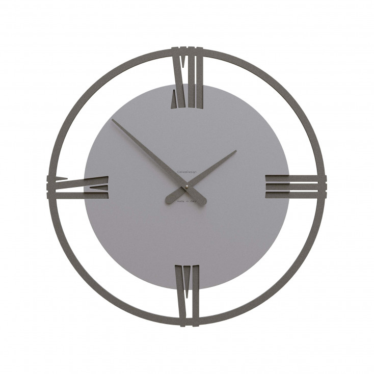 Orologio da parete moderno grande in legno con numeri romani