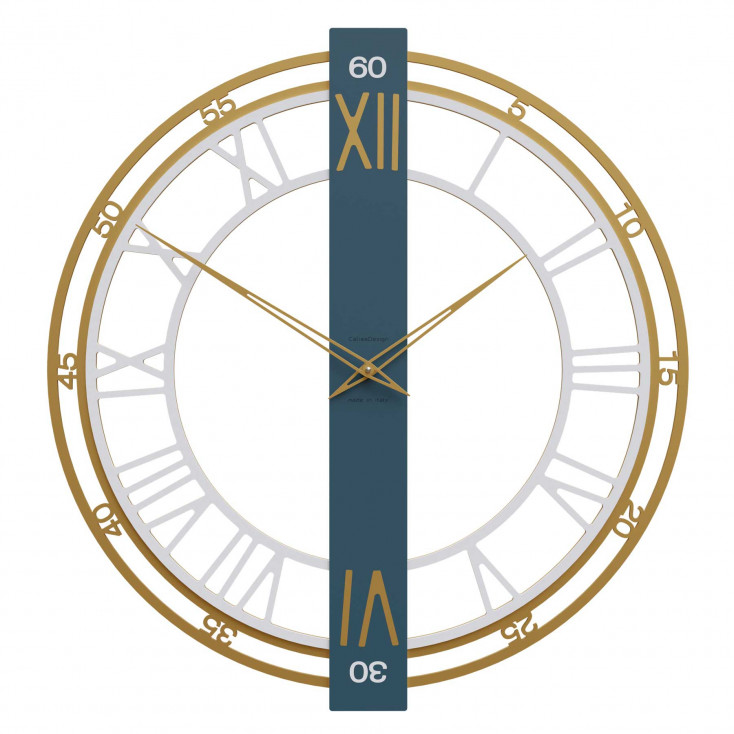 Orologio da parete moderno in legno con numeri romani