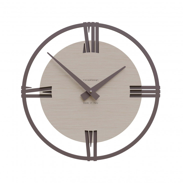 Orologio da parete moderno piccolo in legno con numeri romani