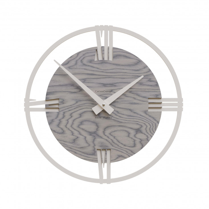 Orologio da parete moderno piccolo in legno con numeri romani