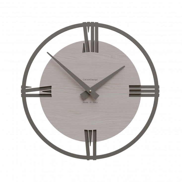 Orologio da parete moderno piccolo in legno con numeri romani