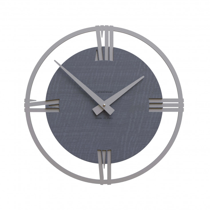 Orologio da parete moderno piccolo in legno con numeri romani