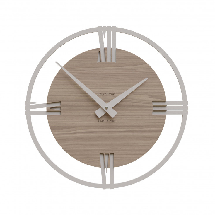 Orologio da parete moderno piccolo in legno con numeri romani
