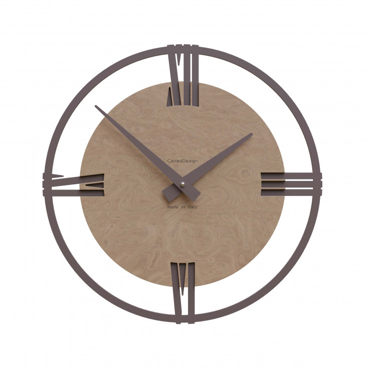 Orologio da parete moderno piccolo in legno con numeri romani