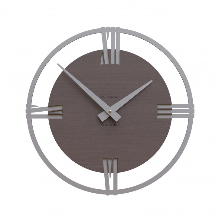 Orologio da parete moderno piccolo in legno con numeri romani