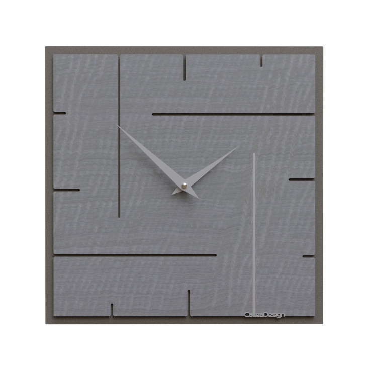 Orologio da parete quadrato in legno dal design moderno ed elegante