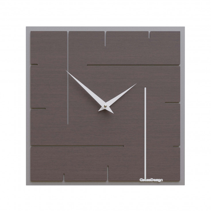 Orologio da parete quadrato in legno dal design moderno ed elegante