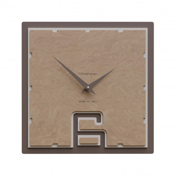 Orologio da parete quadrato in legno dal design moderno
