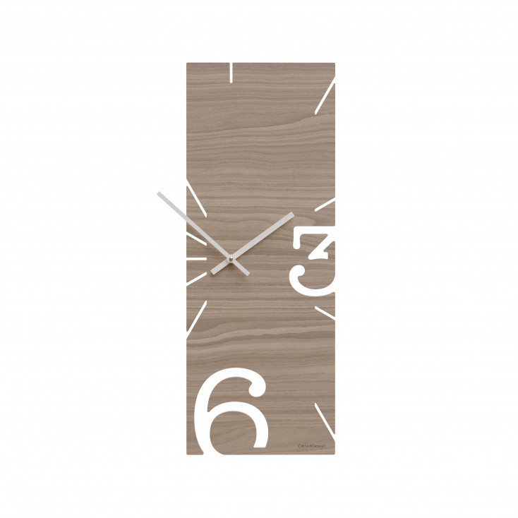 Orologio da parete rettangolare verticale in legno dal design moderno